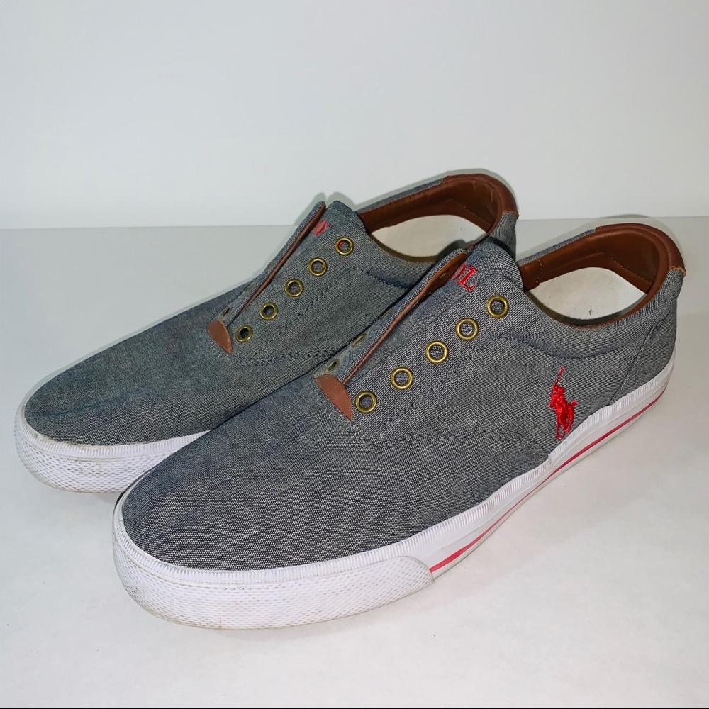 Polo Ralph Laure Slip-On Grey Sneakers 12
